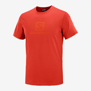 Pánské triko Salomon Blend Logo SS Tee M Velikost: L / Barva: červená