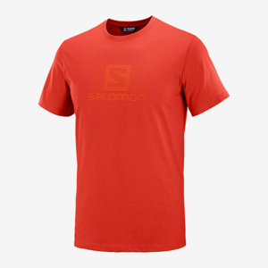 Pánské triko Salomon Blend Logo SS Tee M Velikost: XXL / Barva: červená