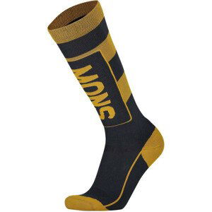 Pánské podkolenky Mons Royale Mons Tech Cushion Sock Velikost ponožek: L / Barva: šedá/žlutá