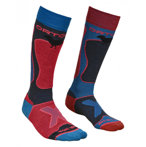 Dámské ponožky Ortovox W's Ski Rock'n'Wool Socks (2018) Velikost ponožek: 42-44 / Barva: růžová/modrá
