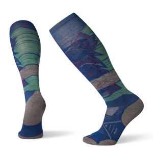 Podkolenky Smartwool Phd Ski Light Elite Pattern Velikost ponožek: 42-45 / Barva: světle modrá
