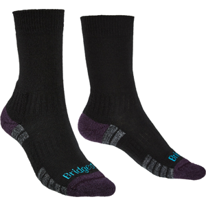 Dámské ponožky Bridgedale Hike LW MP Boot Velikost ponožek: 35-37 / Barva: černá/fialová