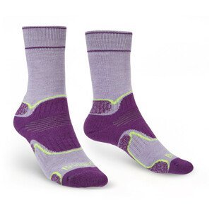 Dámské ponožky Bridgedale Hike MW MP Boot Velikost ponožek: 41-43 / Barva: tmavě fialová/růžová