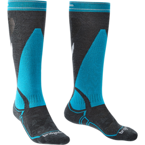 Pánské podkolenky Bridgedale Ski MW MP Over Calf Velikost ponožek: 40-43 / Barva: šedá/modrá