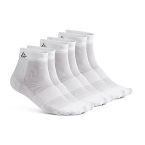 Ponožky Craft Mid 3-Pack Velikost ponožek: 46-48 / Barva: bílá