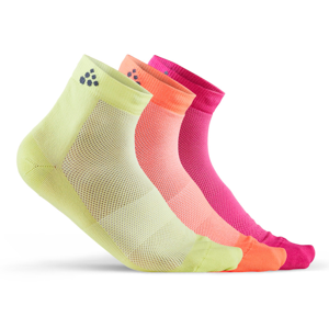 Ponožky Craft Mid 3-Pack Velikost ponožek: 37-39 / Barva: žlutá