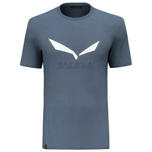 Pánské triko Salewa Solidlogo Dri-Rel M S/S Tee Velikost: L / Barva: modrá/bíla