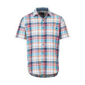 Pánská košile Marmot Syrocco SS Velikost: L / Barva: modrá/červená