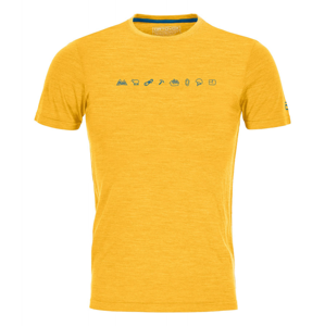 Pánské funkční triko Ortovox 120 Cool Tec Icons T-Shirt M Velikost: S / Barva: žlutá