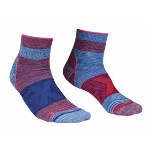 Dámské ponožky Ortovox Alpinist Quarter Socks W Velikost ponožek: 35-38 / Barva: růžová/modrá