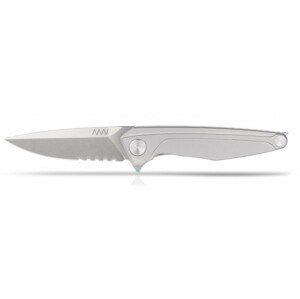 Zavírací nůž Acta Non Verba Z300 Frame lock, serrated edge, titan Barva: stříbrná
