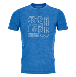 Pánské funkční triko Ortovox 120 Cool Tec Puzzle T-Shirt Velikost: S / Barva: světle modrá