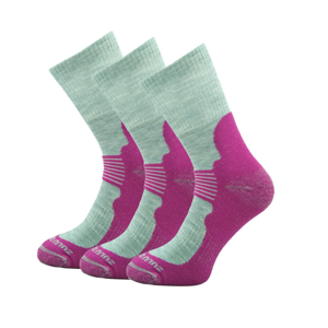 Ponožky Zulu Merino Women 3-pack Velikost ponožek: 39-42 / Barva: růžová