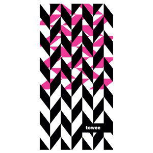 Ručník Towee Dynamica 50x100 cm Barva: růžová/černá