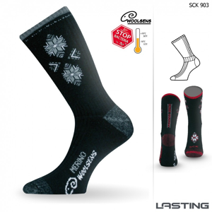 Ponožky Lasting SCK Velikost ponožek: 38-41 / Barva: černá/červená