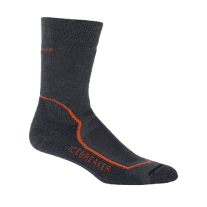 Pánské ponožky Icebreaker Mens Hike+ Medium Crew (2019) Velikost ponožek: 42-44 / Barva: šedá/oranžová