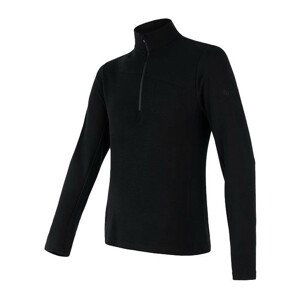 Pánské funkční triko Sensor Merino Extreme zip Velikost: M / Barva: černá