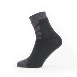 Nepromokavé ponožky Sealskinz WP Warm Weather Ankle Velikost ponožek: 36-38 / Barva: černá/šedá