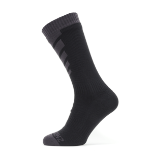 Nepromokavé ponožky Sealskinz WP Warm Weather Mid Velikost ponožek: 36-38 / Barva: černá/šedá