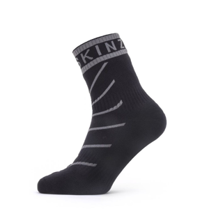 Nepromokavé ponožky Sealskinz WP Warm Weather Ankle Hydrostop Velikost ponožek: 36-38 / Barva: černá/šedá