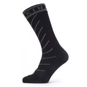 Nepromokavé ponožky Sealskinz WP Warm Weather Mid Hydrostop Velikost ponožek: 36-38 / Barva: černá/šedá