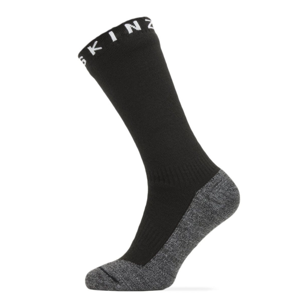 Nepromokavé ponožky SealSkinz WP Warm Weather Soft Touch Mid Velikost ponožek: 47-49 / Barva: černá/šedá