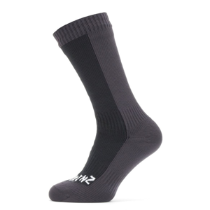 Nepromokavé ponožky SealSkinz Waterproof Cold Weather Mid Velikost ponožek: 39-42 / Barva: černá/šedá