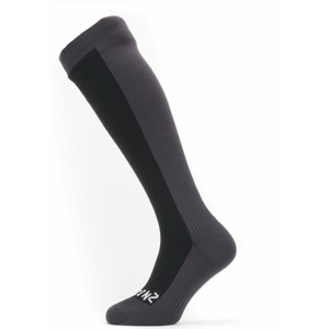 Nepromokavé ponožky SealSkinz Waterproof Cold Weather Knee Velikost ponožek: 39-42 / Barva: černá/šedá