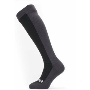 Nepromokavé ponožky SealSkinz Waterproof Cold Weather Knee Velikost ponožek: 36-38 / Barva: černá/šedá