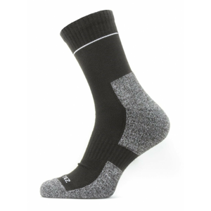 Ponožky SealSkinz Solo QuickDry Ankle Length Velikost ponožek: 36-38 / Barva: černá/šedá