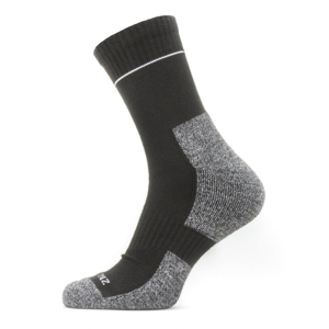 Ponožky SealSkinz Solo QuickDry Ankle Length Velikost ponožek: 39-42 / Barva: černá/šedá