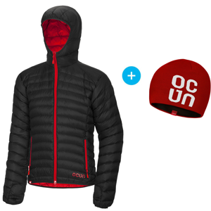 Pánská bunda Ocún Tsunami men + čepice zdarma Velikost: S / Barva: černá/červená
