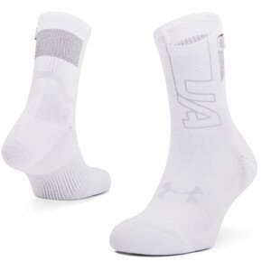 Ponožky Under Armour ArmourDry Run Mid-Crew Velikost ponožek: 40,5-44,5 / Barva: bílá