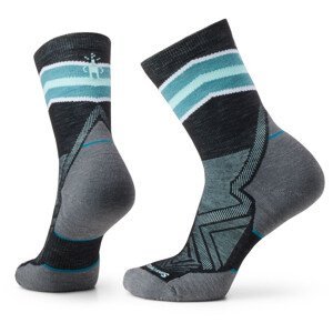 Dámské ponožky Smartwool W Run Targeted Cushion Mid Crew Velikost: M / Barva: šedá/modrá