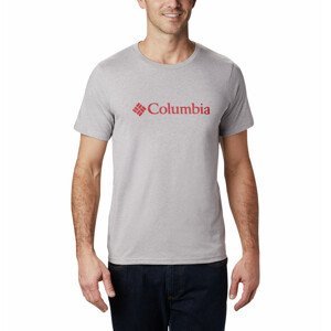Pánské triko Columbia CSC Basic Logo Tee Velikost: L / Barva: šedá/červená