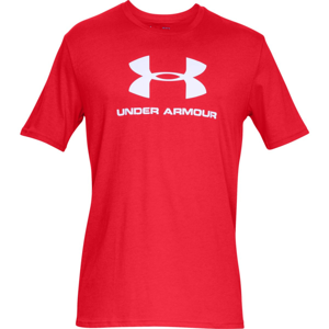 Pánské triko Under Armour Sportstyle Logo SS Velikost: M / Barva: červená/bílá
