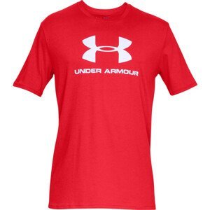 Pánské triko Under Armour Sportstyle Logo SS Velikost: XL / Barva: červená/bílá