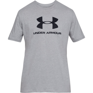 Pánské triko Under Armour Sportstyle Logo SS Velikost: L / Barva: šedá/černá