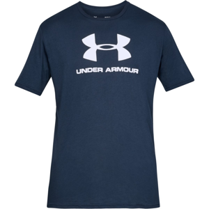 Pánské triko Under Armour Sportstyle Logo SS Velikost: M / Barva: modrá/bíla
