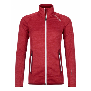 Dámská bunda Ortovox Fleece Space Dyed Jacket Velikost: M / Barva: červená
