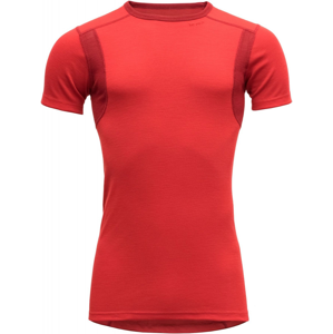 Pánské triko Devold Hiking Man T-shirt Velikost: XXL / Barva: červená