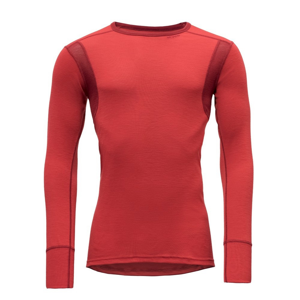 Pánské triko Devold Hiking Man Shirt Chilli Velikost: XL / Barva: červená