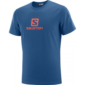 Pánské triko Salomon Coton Logo Ss Tee M Velikost: XL / Barva: modrá