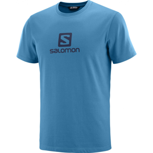 Pánské triko Salomon Coton Logo Ss Tee M Velikost: M / Barva: světle modrá