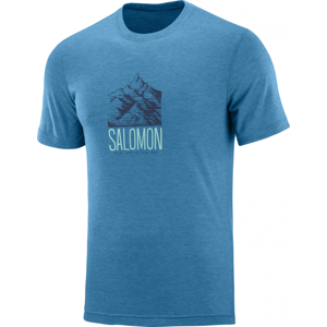 Pánské triko Salomon Explore Graphic Ss Tee M Velikost: M / Barva: modrá