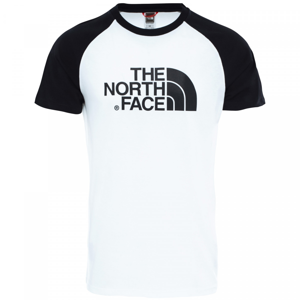 Pánské triko The North Face M S/S Raglan Easy Tee Velikost: M / Barva: bílá/černá