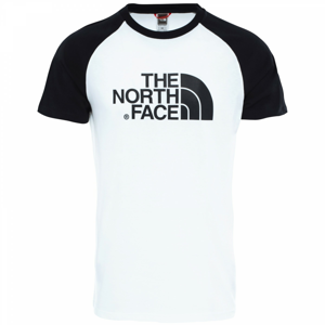 Pánské triko The North Face M S/S Raglan Easy Tee Velikost: XXL / Barva: bílá/černá