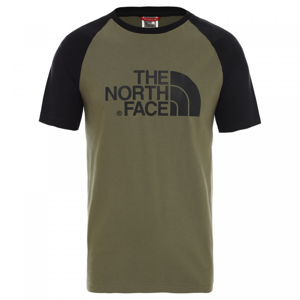 Pánské triko The North Face M S/S Raglan Easy Tee Velikost: M / Barva: zelená/černá
