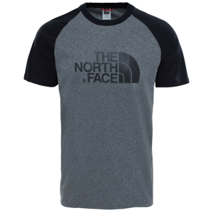 Pánské triko The North Face M S/S Raglan Easy Tee Velikost: XL / Barva: šedá/černá