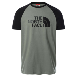 Pánské triko The North Face M S/S Raglan Easy Tee Velikost: M / Barva: šedo-zelená
